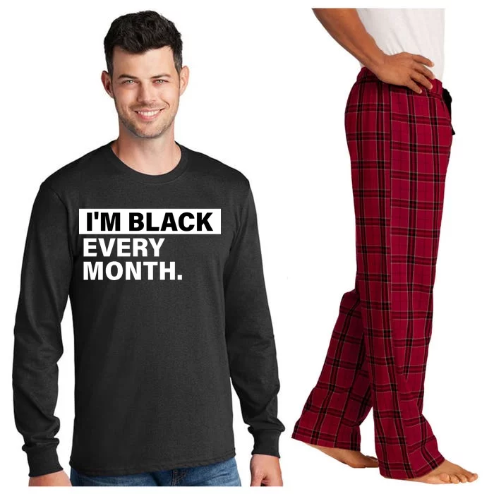 I'm Black Every Month Long Sleeve Pajama Set