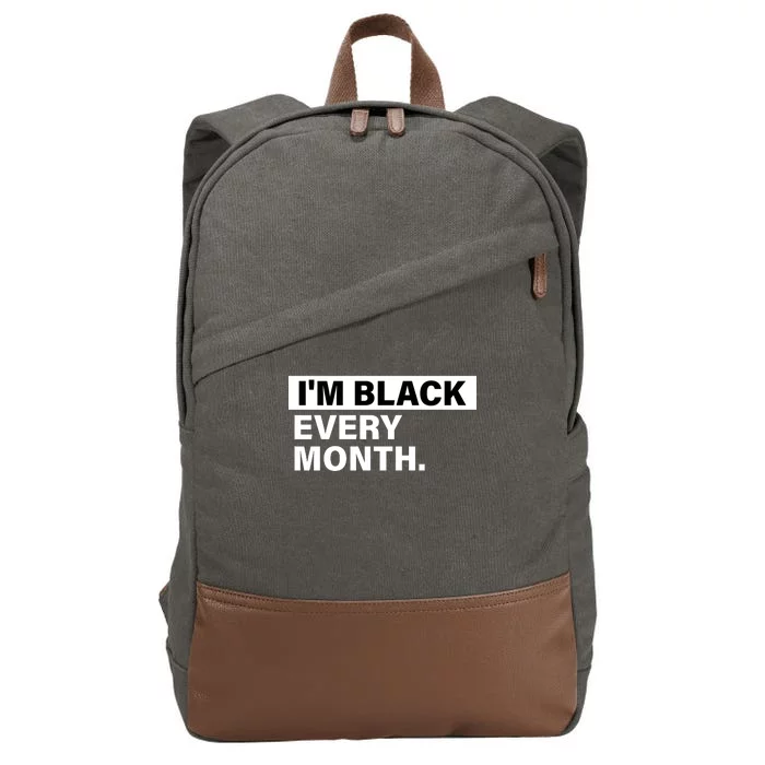 I'm Black Every Month Cotton Canvas Backpack