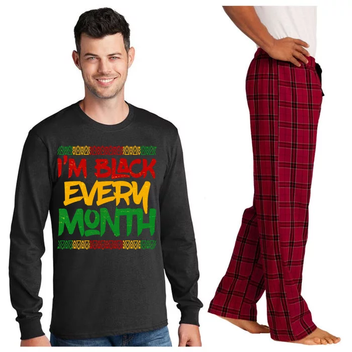 I'm Black Every Month Celebrating African American History Long Sleeve Pajama Set