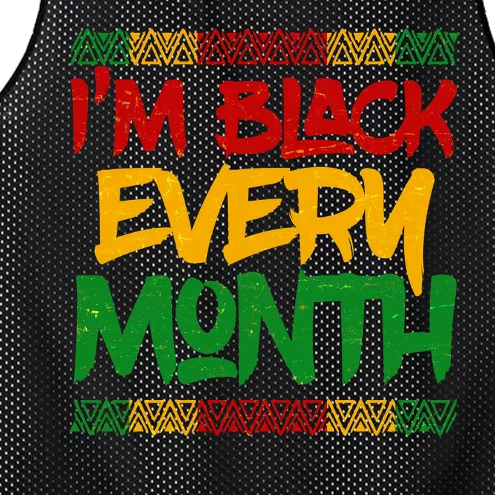 I'm Black Every Month Celebrating African American History Mesh Reversible Basketball Jersey Tank