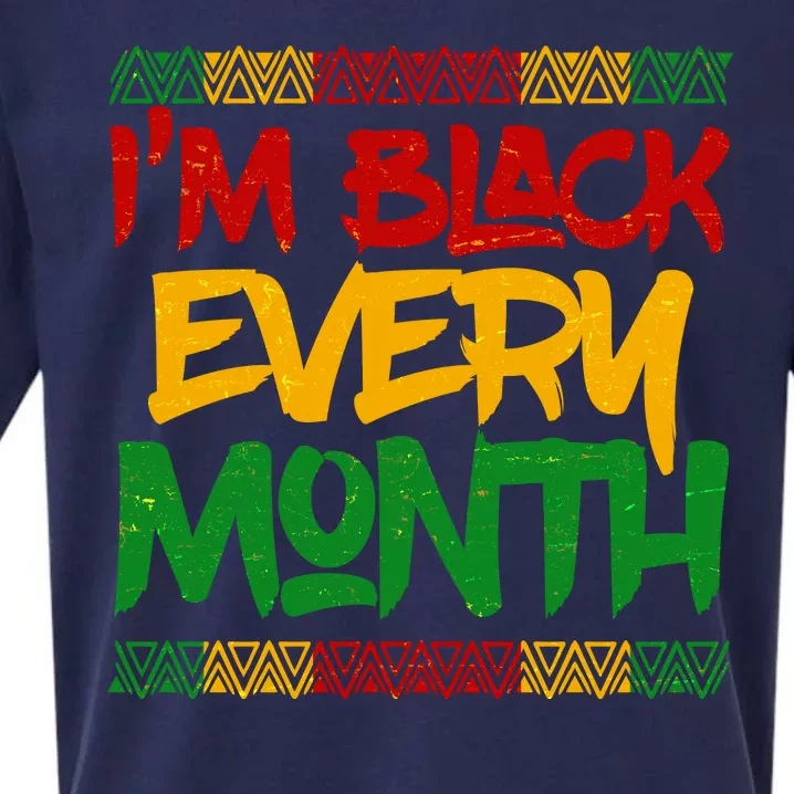 I'm Black Every Month Celebrating African American History Sueded Cloud Jersey T-Shirt