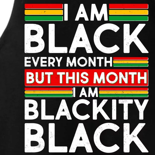 I'm Black Every Month Proud Black American Ladies Tri-Blend Wicking Tank