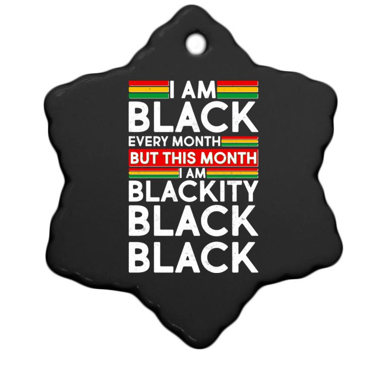 I'm Black Every Month Proud Black American Christmas Ornament