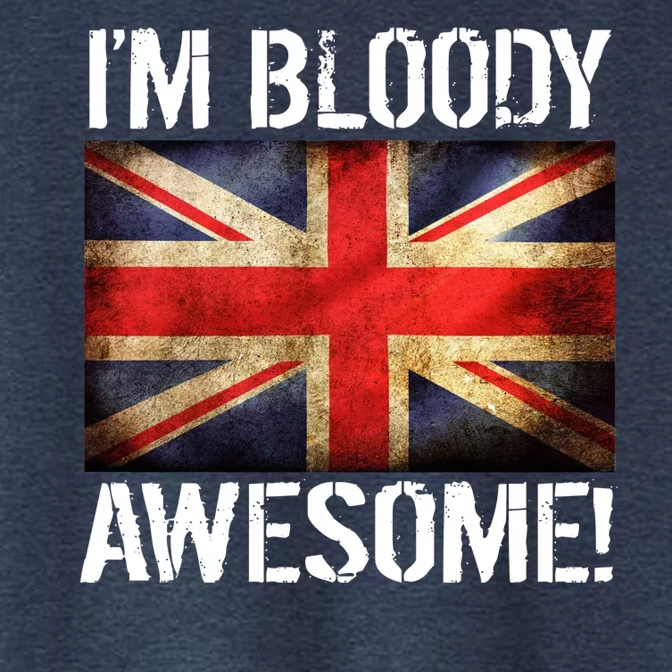 I'm Bloody Awesome British Union Jack Flag Women's Crop Top Tee