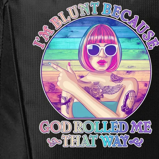 I'm Blunt Because God Rolled Me That Way Retro Tattoo City Backpack