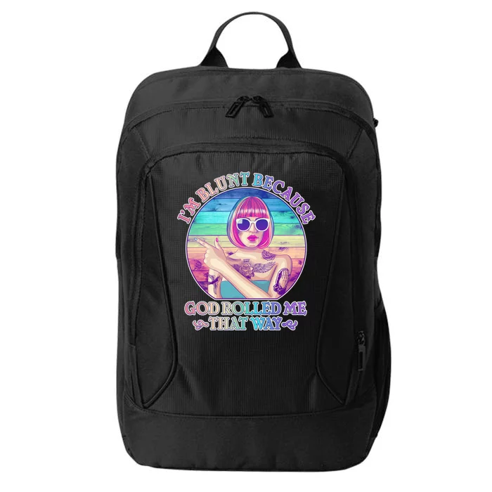 I'm Blunt Because God Rolled Me That Way Retro Tattoo City Backpack