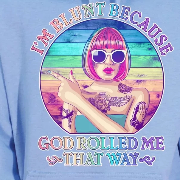 I'm Blunt Because God Rolled Me That Way Retro Tattoo Unisex Surf Hoodie