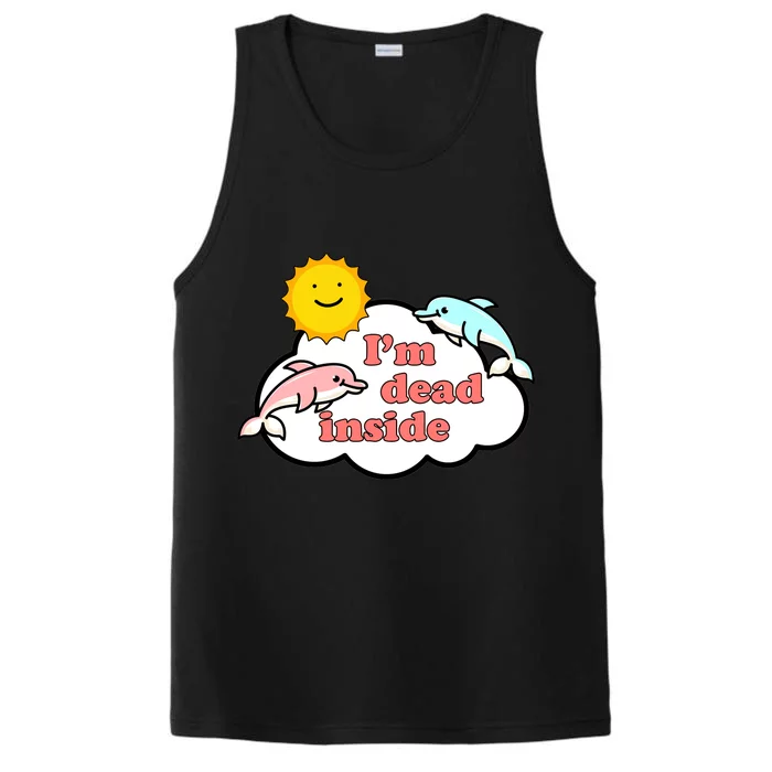 I'm Dead Inside Dolphins Performance Tank