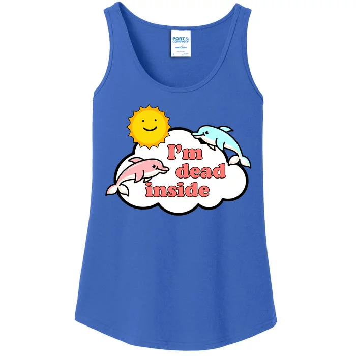 I'm Dead Inside Dolphins Ladies Essential Tank