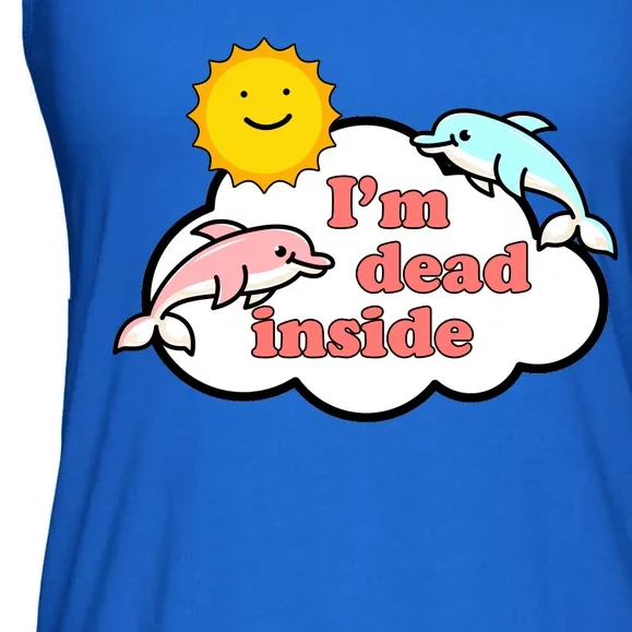 I'm Dead Inside Dolphins Ladies Essential Flowy Tank