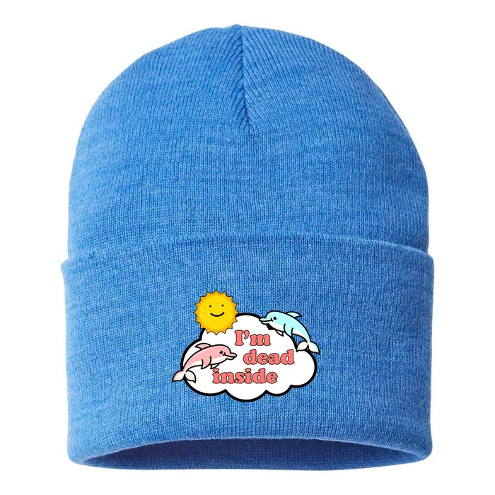 I'm Dead Inside Dolphins Sustainable Knit Beanie