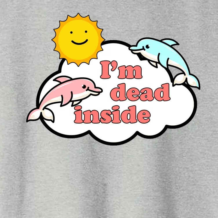 I'm Dead Inside Dolphins Women's Crop Top Tee