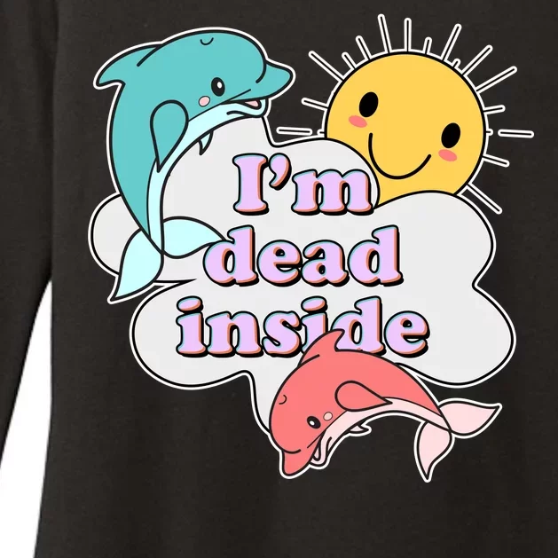 I'm Dead Inside Funny Womens CVC Long Sleeve Shirt