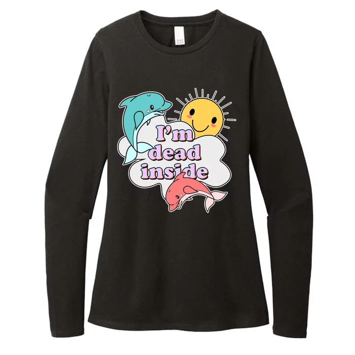 I'm Dead Inside Funny Womens CVC Long Sleeve Shirt