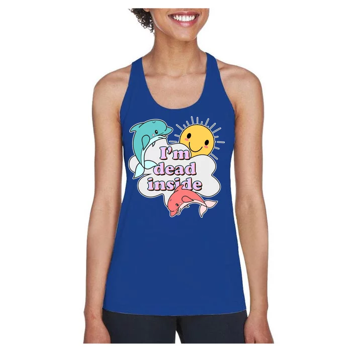 I'm Dead Inside Funny Women's Racerback Tank