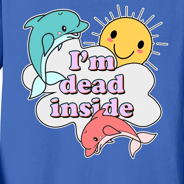 I'm Dead Inside Funny Kids Long Sleeve Shirt