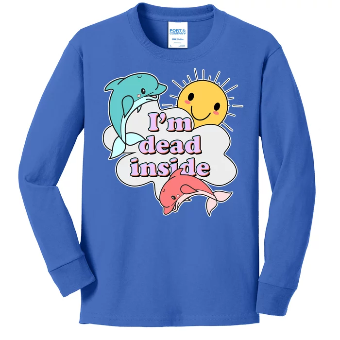 I'm Dead Inside Funny Kids Long Sleeve Shirt