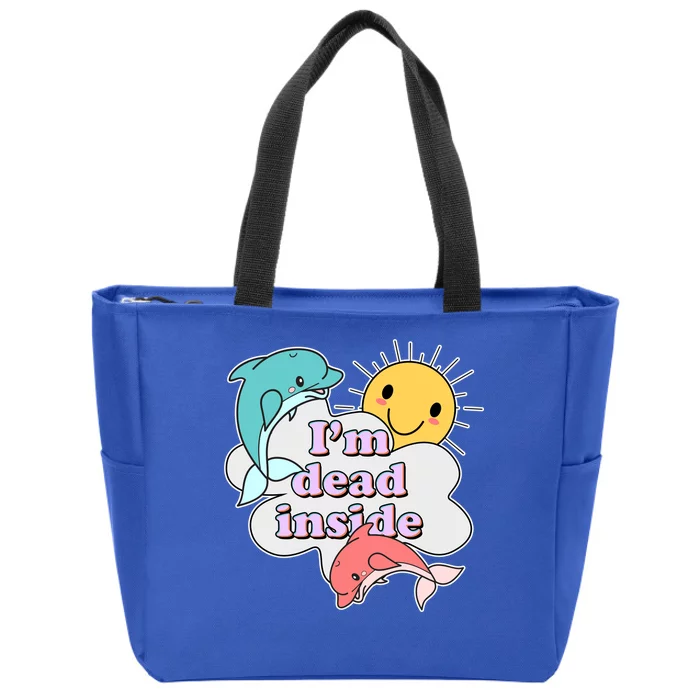 I'm Dead Inside Funny Zip Tote Bag