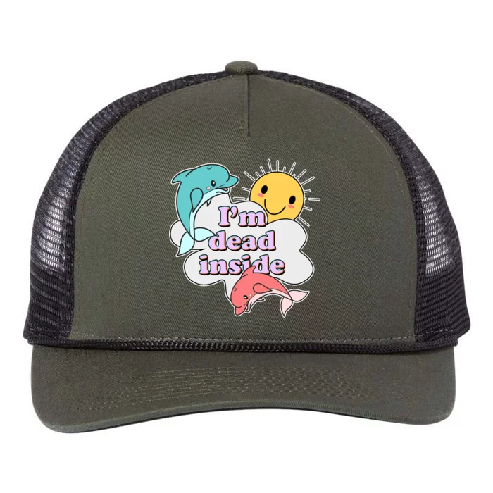 I'm Dead Inside Funny Retro Rope Trucker Hat Cap