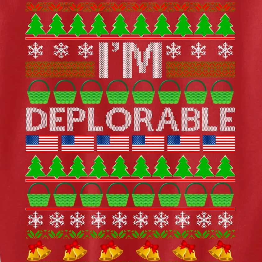 I'm Deplorable Donald Trump Ugly Christmas Sweater Design Kids Sweatshirt