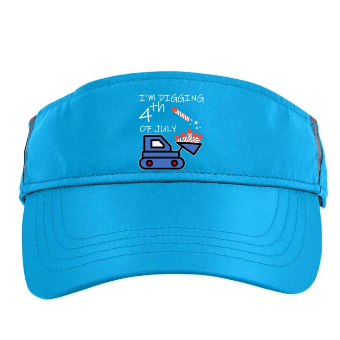 I'm Digging 4th Of July Adult Drive Performance Visor