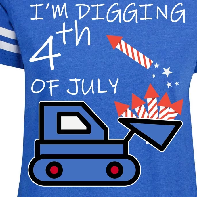 I'm Digging 4th Of July Enza Ladies Jersey Football T-Shirt