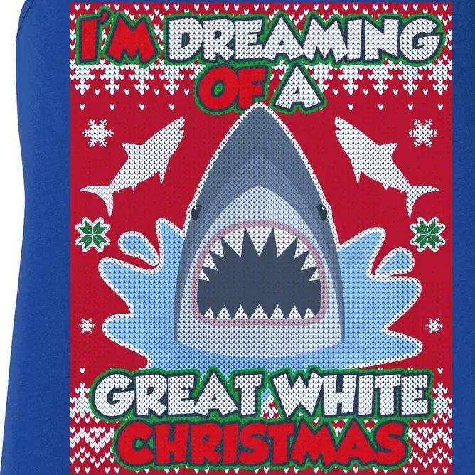 I'm Dreaming Of A Great White Christmas Women's Racerback Tank