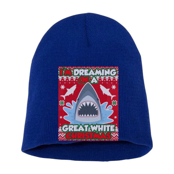 I'm Dreaming Of A Great White Christmas Short Acrylic Beanie