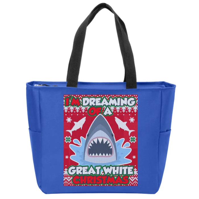 I'm Dreaming Of A Great White Christmas Zip Tote Bag