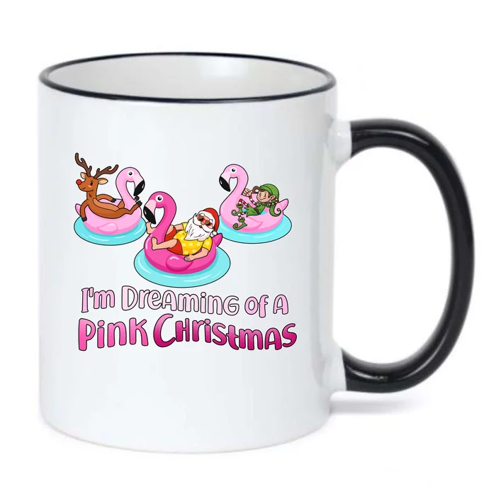 I'm Dreaming of a Pink Christmas Black Color Changing Mug