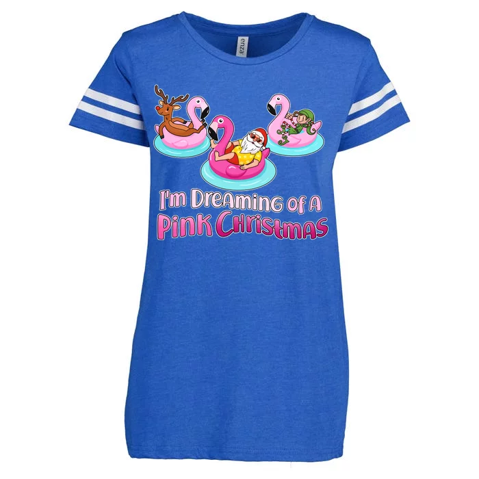 I'm Dreaming of a Pink Christmas Enza Ladies Jersey Football T-Shirt