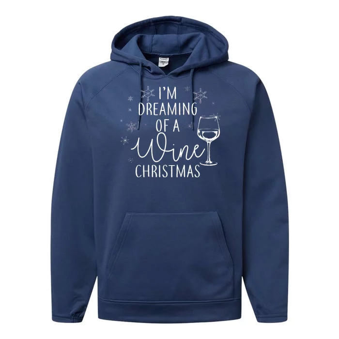 I'm Dreaming Of A Wine Christmas Performance Fleece Hoodie