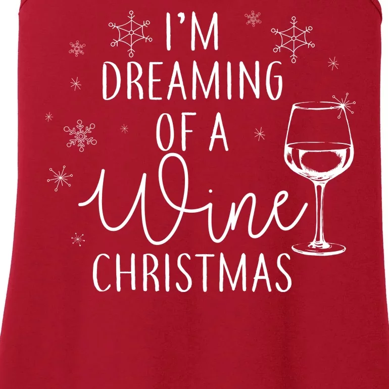 I'm Dreaming Of A Wine Christmas Ladies Essential Tank