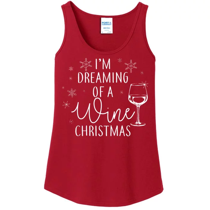 I'm Dreaming Of A Wine Christmas Ladies Essential Tank