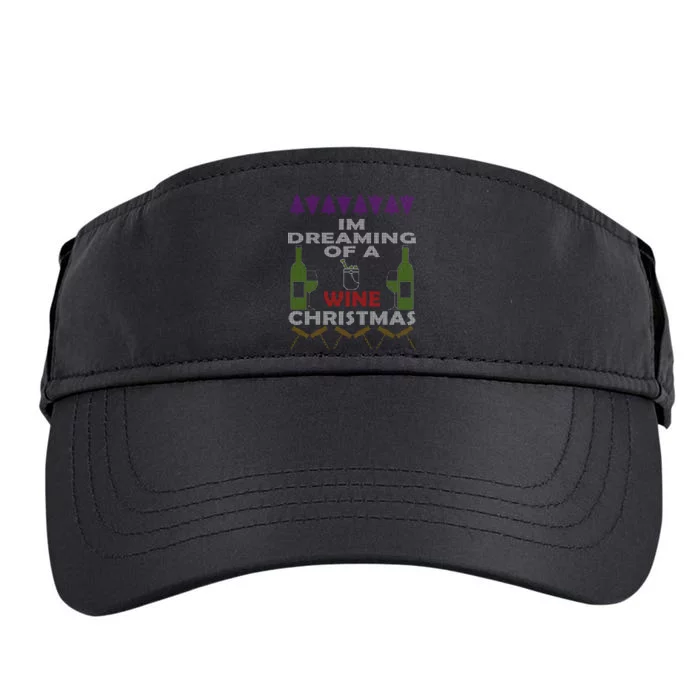 I'm Dreaming Of A Wine Christmas Ugly Adult Drive Performance Visor