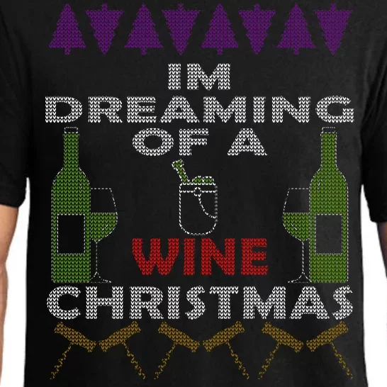 I'm Dreaming Of A Wine Christmas Ugly Pajama Set