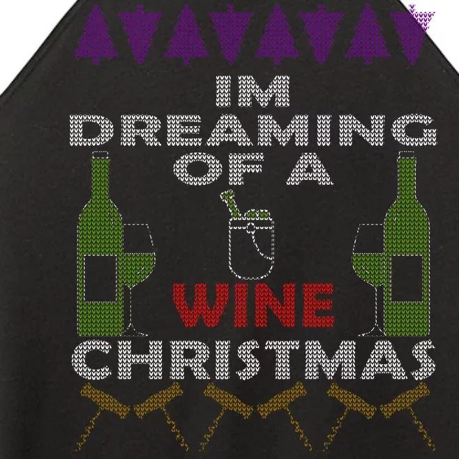 I'm Dreaming Of A Wine Christmas Ugly Women’s Perfect Tri Rocker Tank