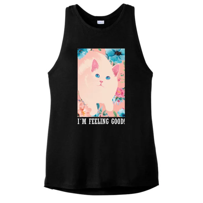 I'm Feel Good Cute Cat Ladies Tri-Blend Wicking Tank