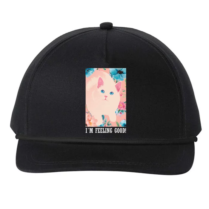 I'm Feel Good Cute Cat Snapback Five-Panel Rope Hat