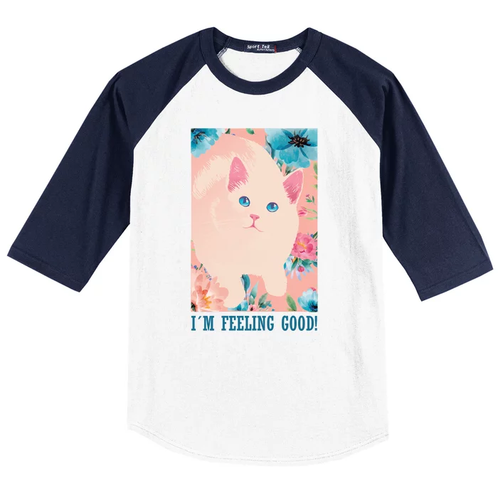 I'm Feel Good Cute Cat Baseball Sleeve Shirt