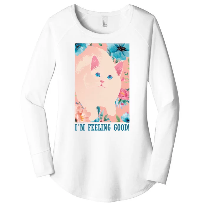 I'm Feel Good Cute Cat Women's Perfect Tri Tunic Long Sleeve Shirt