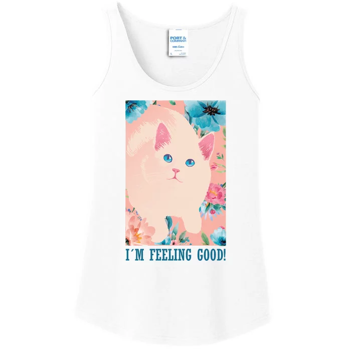 I'm Feel Good Cute Cat Ladies Essential Tank