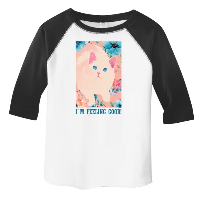 I'm Feel Good Cute Cat Toddler Fine Jersey T-Shirt