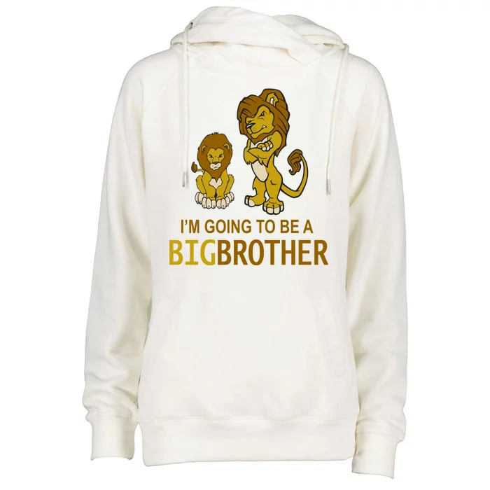 I'm Going To Be A Big Brother Womens Funnel Neck Pullover Hood