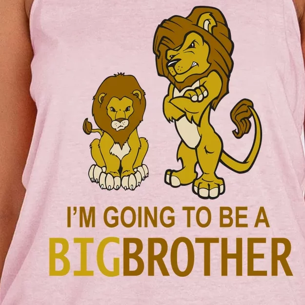 I'm Going To Be A Big Brother Women's Knotted Racerback Tank