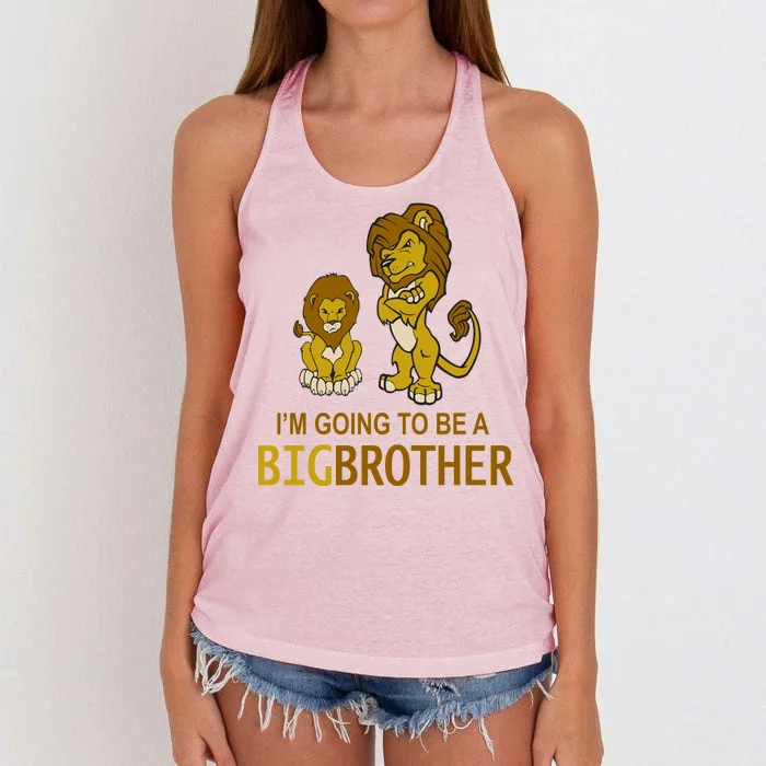 I'm Going To Be A Big Brother Women's Knotted Racerback Tank