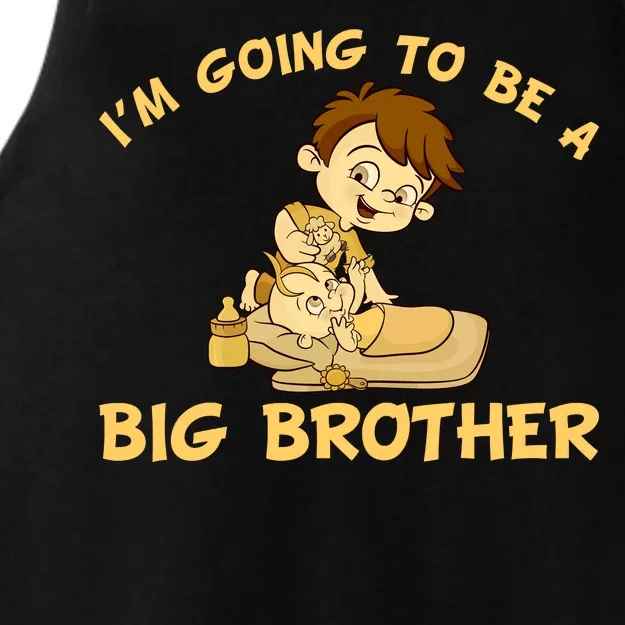 I'm Going to be a Big Brother Baby Bro Ladies Tri-Blend Wicking Tank