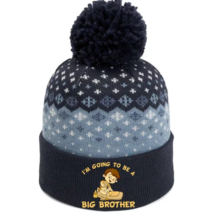 I'm Going to be a Big Brother Baby Bro The Baniff Cuffed Pom Beanie