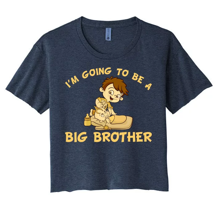 I'm Going to be a Big Brother Baby Bro Women's Crop Top Tee