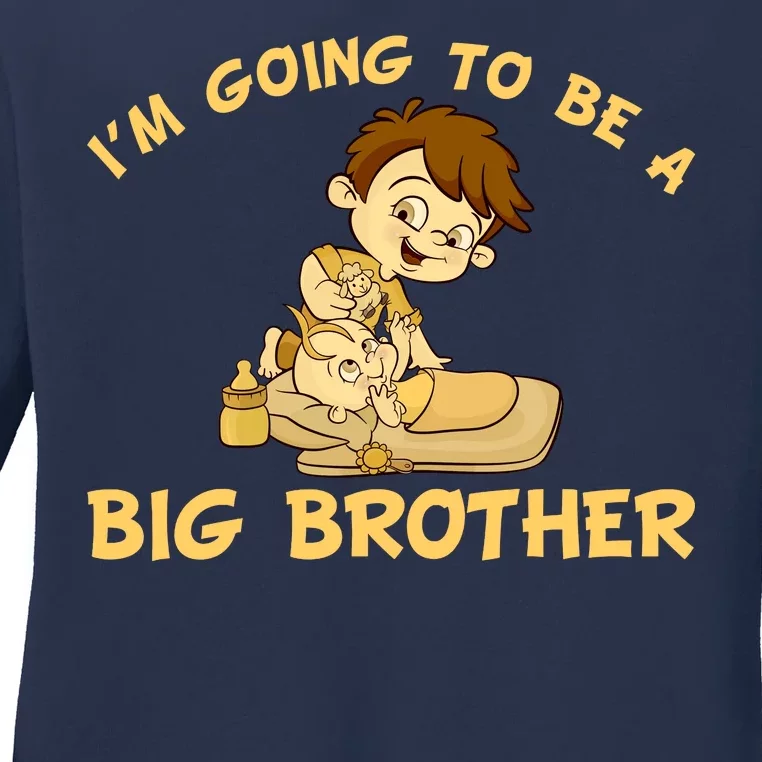 I'm Going to be a Big Brother Baby Bro Ladies Long Sleeve Shirt